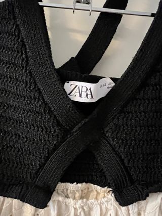Top Zara Negro y Blanco