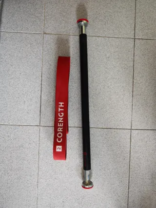 Equipo de gimnasio: pesas barras y banco multiusos