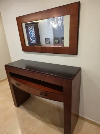 Mueble recibidor madera maciza