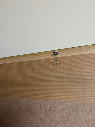 Cuadro Lienzo Marco Madera Azul Naranja