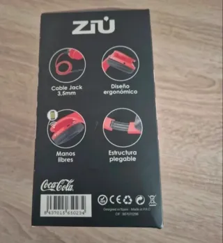 Nuevos.Auriculares Bluetooth Coca cola Ziu Rojos
