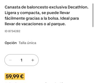 Canasta-A ESTRENAR- Baloncesto NBA Tarmak Infantil