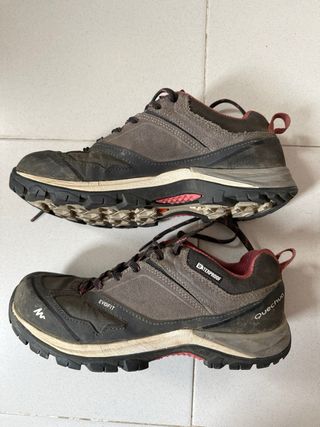 Zapatillas Quechua Trekking Gris/Rosa
