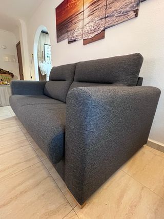 Sofá cama 3 plazas gris