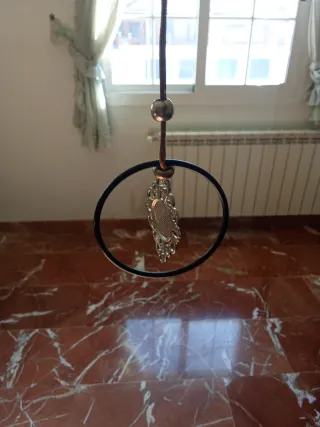 Collar con espejo y aro negro