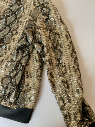 Cazadora Zara Lentejuelas Snake XL