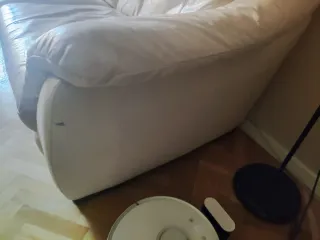 Sofá 3 plazas y sofá 2 plazas piel blanca