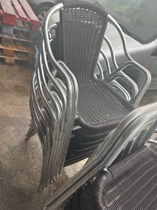 Sillas de terraza apilables son 22 sillas