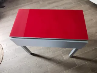 Mesa plegable cristal y metal