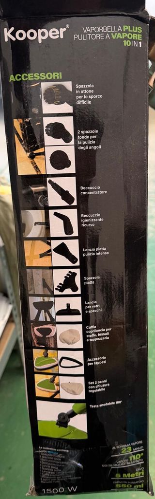 Limpiador a vapor Kooper Vaporbella Plus 10 en 1
