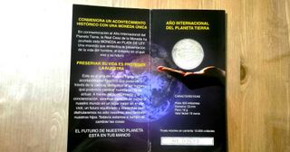 Moneda 12€. Plata 2008 Planeta Tierra .Cartera.