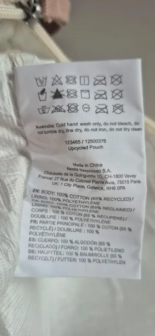 Pochette Nespresso Beige e Rosa antico