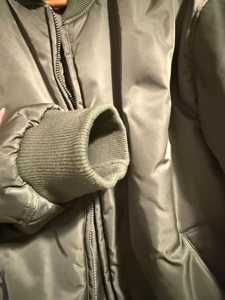 Chaqueta Bomber Zara Talla L Verde Oliva