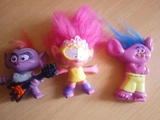 Lote 3 Figuras Trolls Burger King