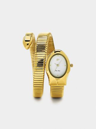 Reloj dorado pulsera serpiente Nuevo