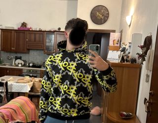 Felpa Boy London nera e gialla