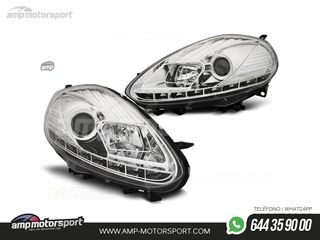 FAROS DELANTEROS LUZ DIURNA LED REAL DRL PARA FIAT PUNTO EVO