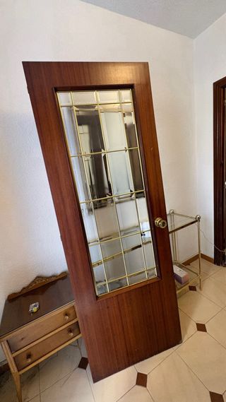 Set 3 puertas madera y cristal