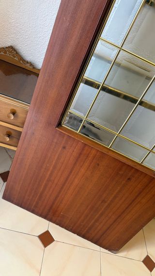 Set 3 puertas madera y cristal