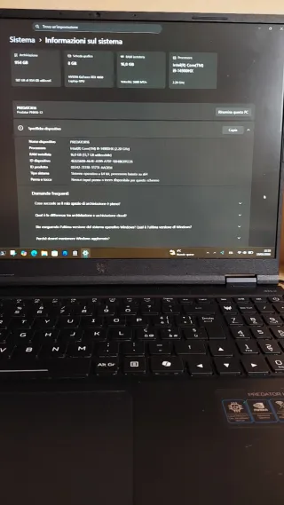 Notebook PredatorHelios Neo 16 AI