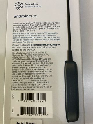 Adaptador android auto motorola