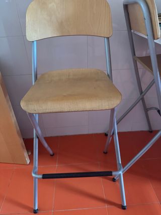 Sillas altas madera y metal