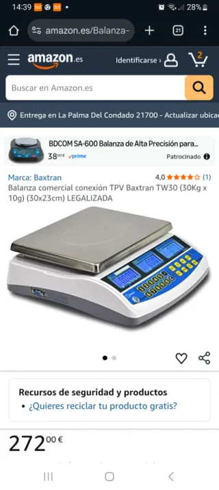 Balanza Digital Baxtran TW