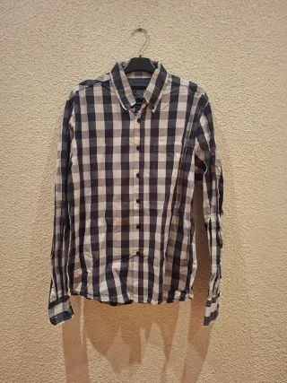 Camisa Inside cuadros azul y blanco Talla M