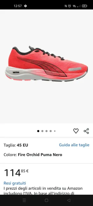 Scarpe Puma originali rosa e nere