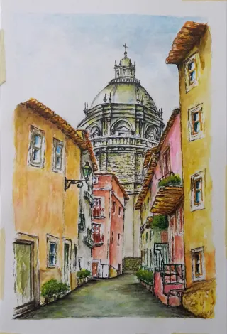 Pintura original aguarela