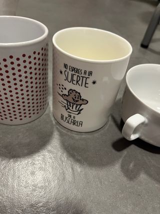 Lote de 6 tazas de cerámica