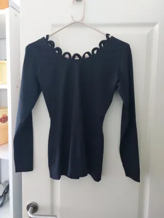 Moschino Camiseta Negra Manga Larga