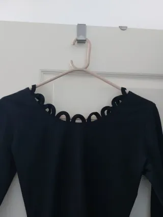 Moschino Camiseta Negra Manga Larga