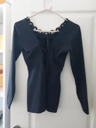 Moschino Camiseta Negra Manga Larga