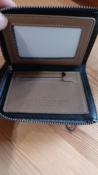 Portafoglio uomo  blu e marrone