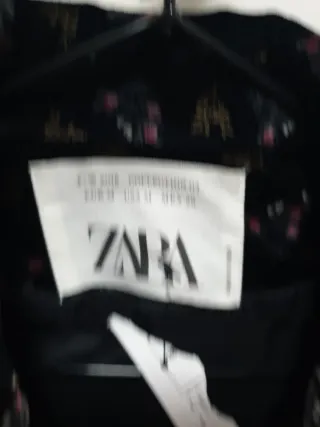 Blazer terciopelo estampado floral Zara