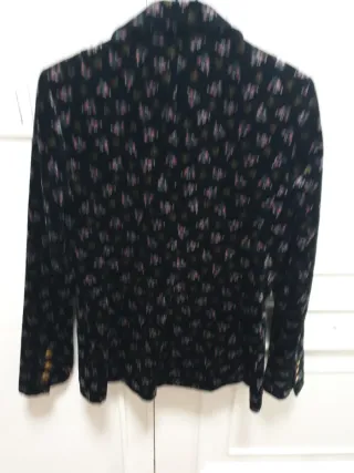 Blazer terciopelo estampado floral Zara