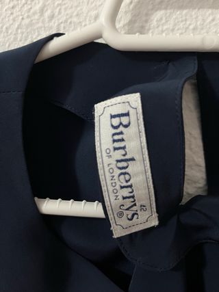 Blusa azul marino con plisados XL