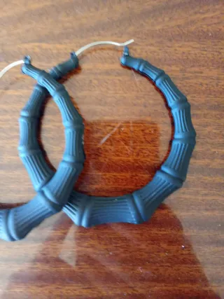 Pendientes aro grandes estilo bambú