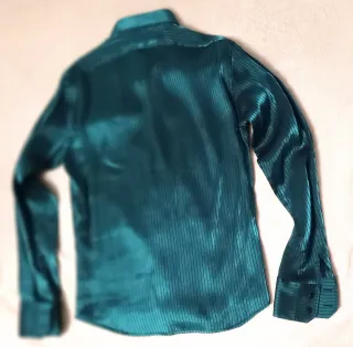 Camisa fiesta hombre, Talla S, brillo