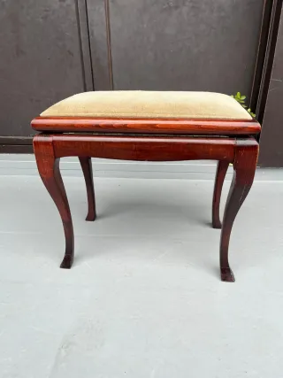 Banqueta de piano madera y tapizado
