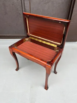 Banqueta de piano madera y tapizado