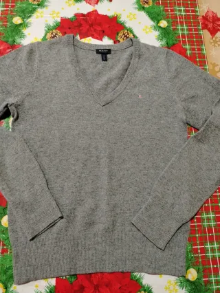 Maglione GANT grigio V-neck