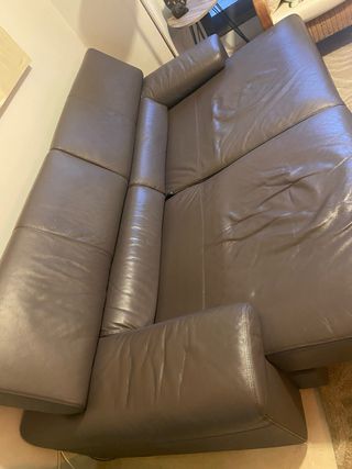 Sofá de piel extraíble