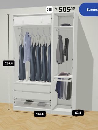 Armario IKEA BERGSBO blanco