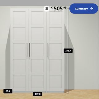 Armario IKEA BERGSBO blanco