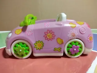 Coche Pinypon rosa con flores