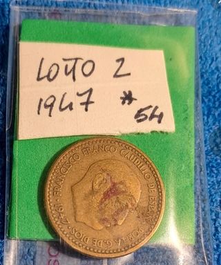 2- da 1 Peseta 1947 *19*54(1 omaggio)