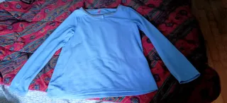 Felpa azzurra in pile