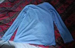 Felpa azzurra in pile